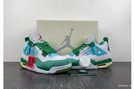 Grass SB   Jordan AJ4-KNCW edition)  AJ4-KNCW Green 4 Retro (limited White 0227